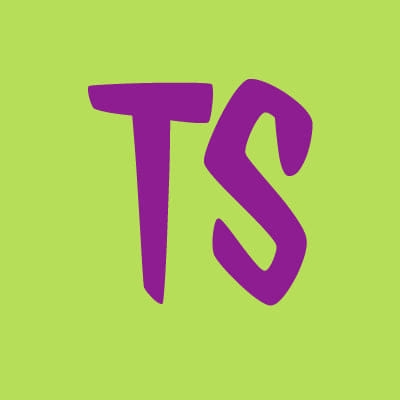 letters t & s on a purple background